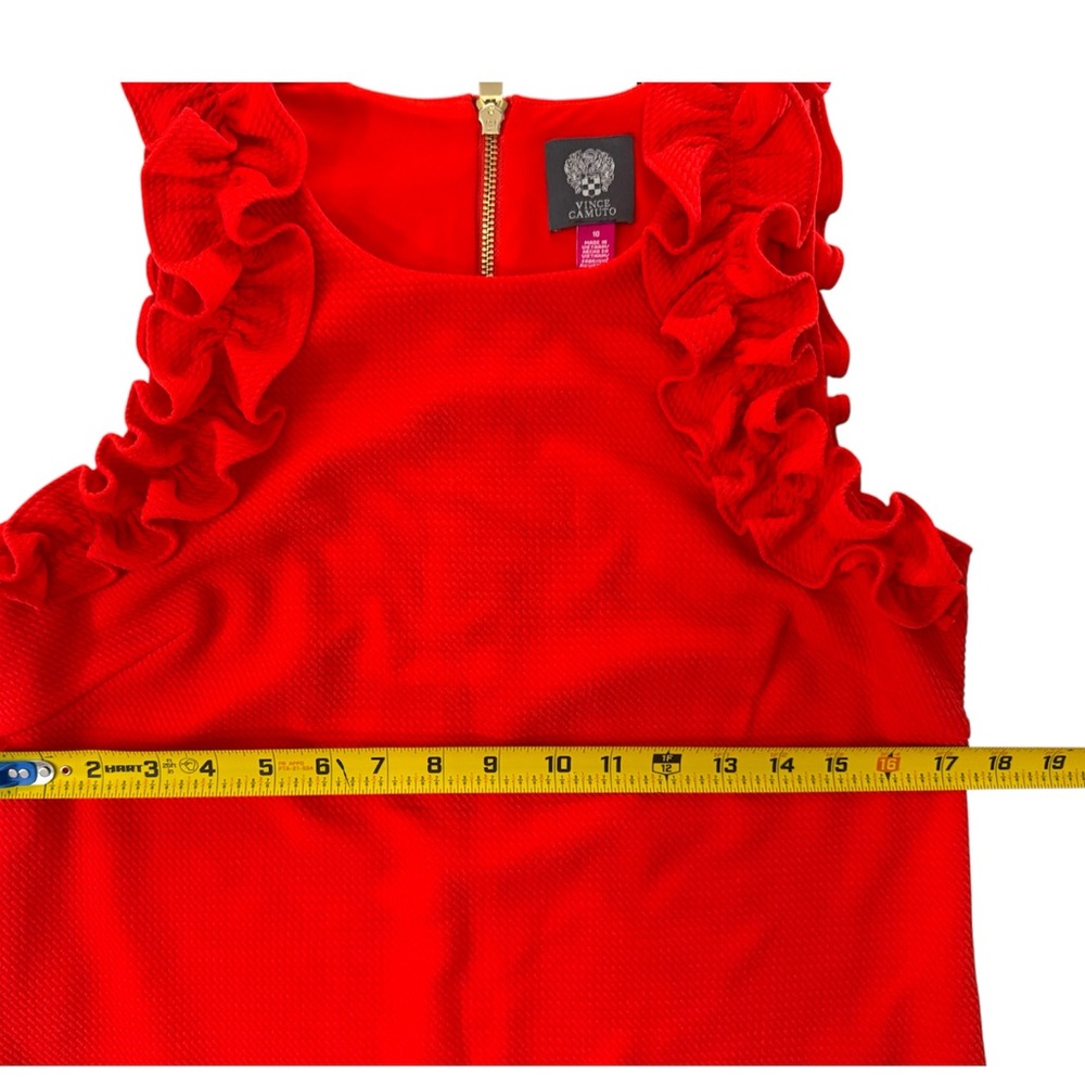 Vince Camuto Women's Orange Mini Sheath Sleeveless Dress Size 10 - Picture 6 of 7